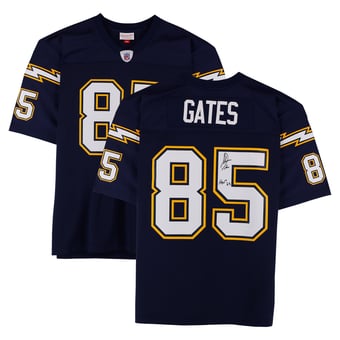 Antonio Gates San Diego Chargers Autographed Navy Mitchell & Ness 2006 Replica Jersey with "HOF 25" Inscription