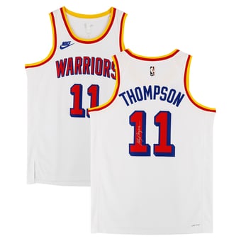 Klay Thompson Golden State Warriors Autographed Nike White Classic Edition Swingman Jersey