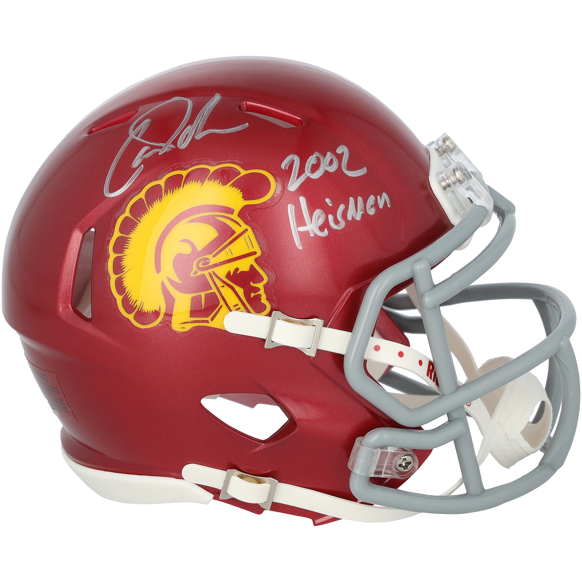 Carson Palmer USC Trojans Autographed Riddell Speed Mini Helmet with "2002 Heisman" Inscription