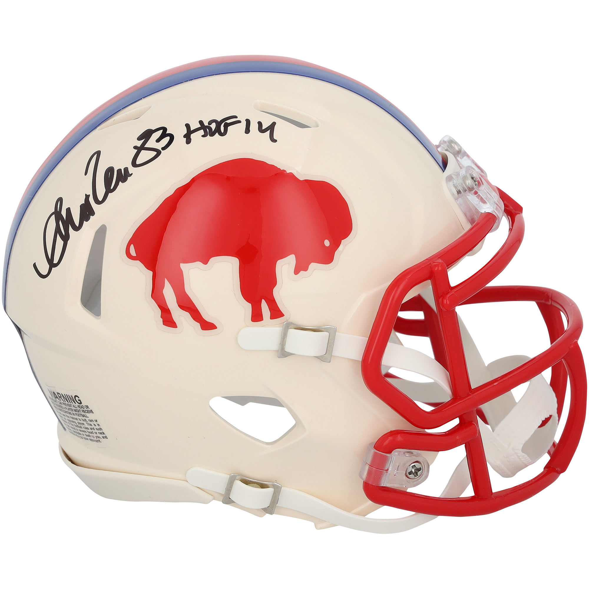 Andre Reed Buffalo Bills Autographed Riddell Retro Speed Mini Helmet with "HOF 14" Inscription