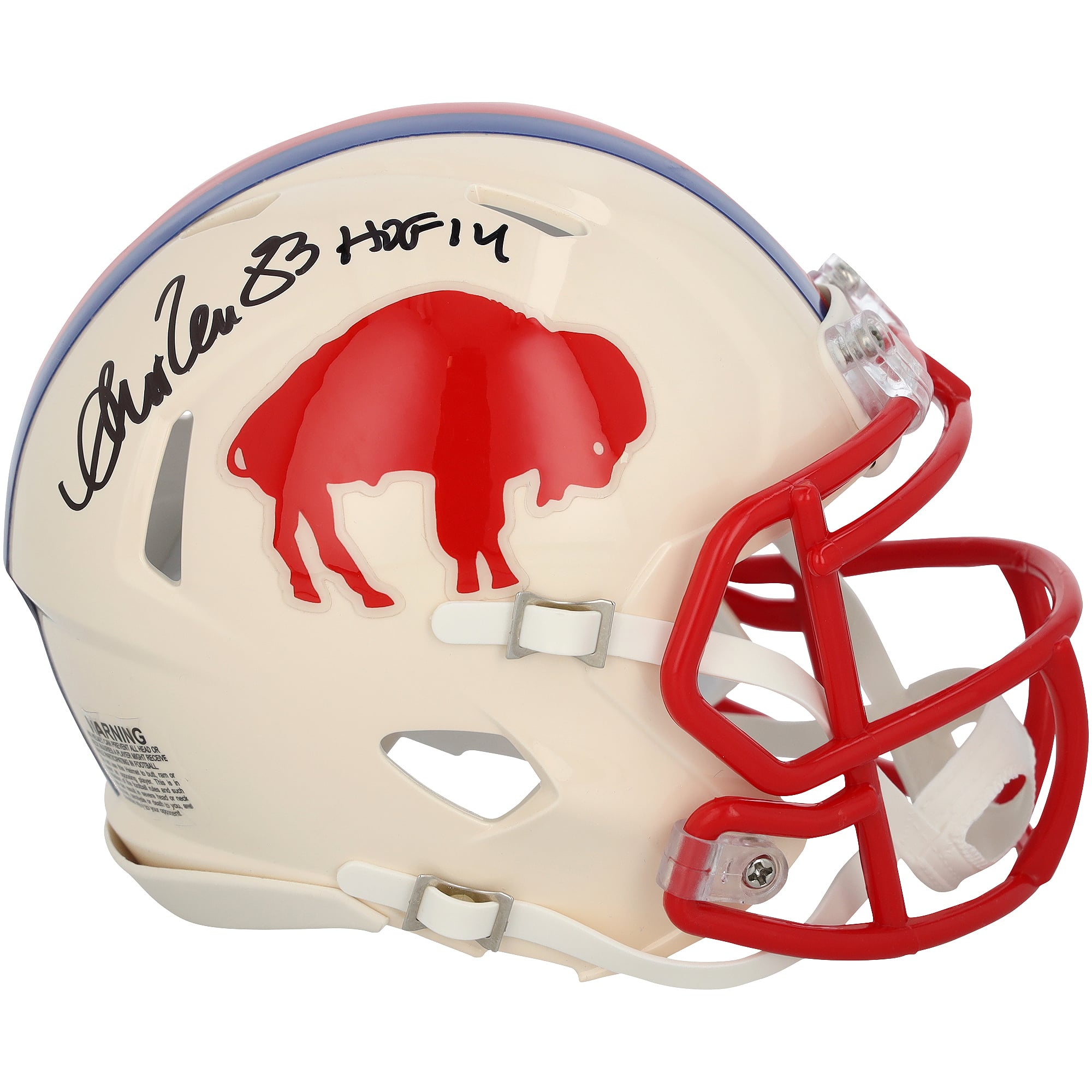 Andre Reed Buffalo Bills Autographed Riddell Retro Speed Mini Helmet with "HOF 14" Inscription