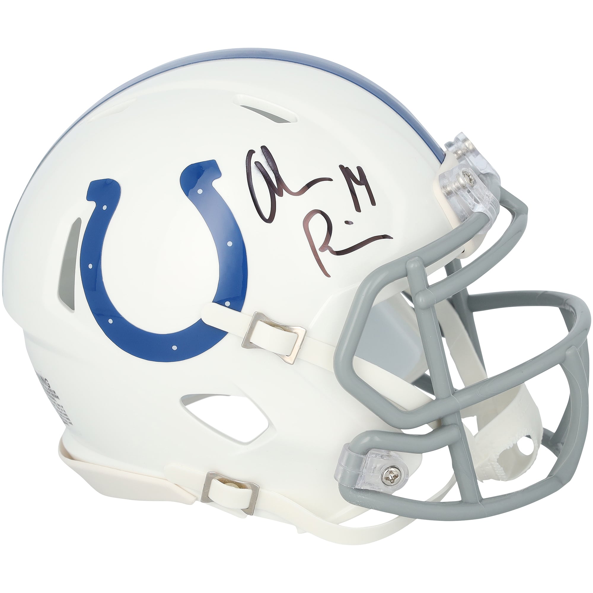 Alec Pierce Indianapolis Colts Autographed Riddell 1956 Throwback Speed Mini Helmet