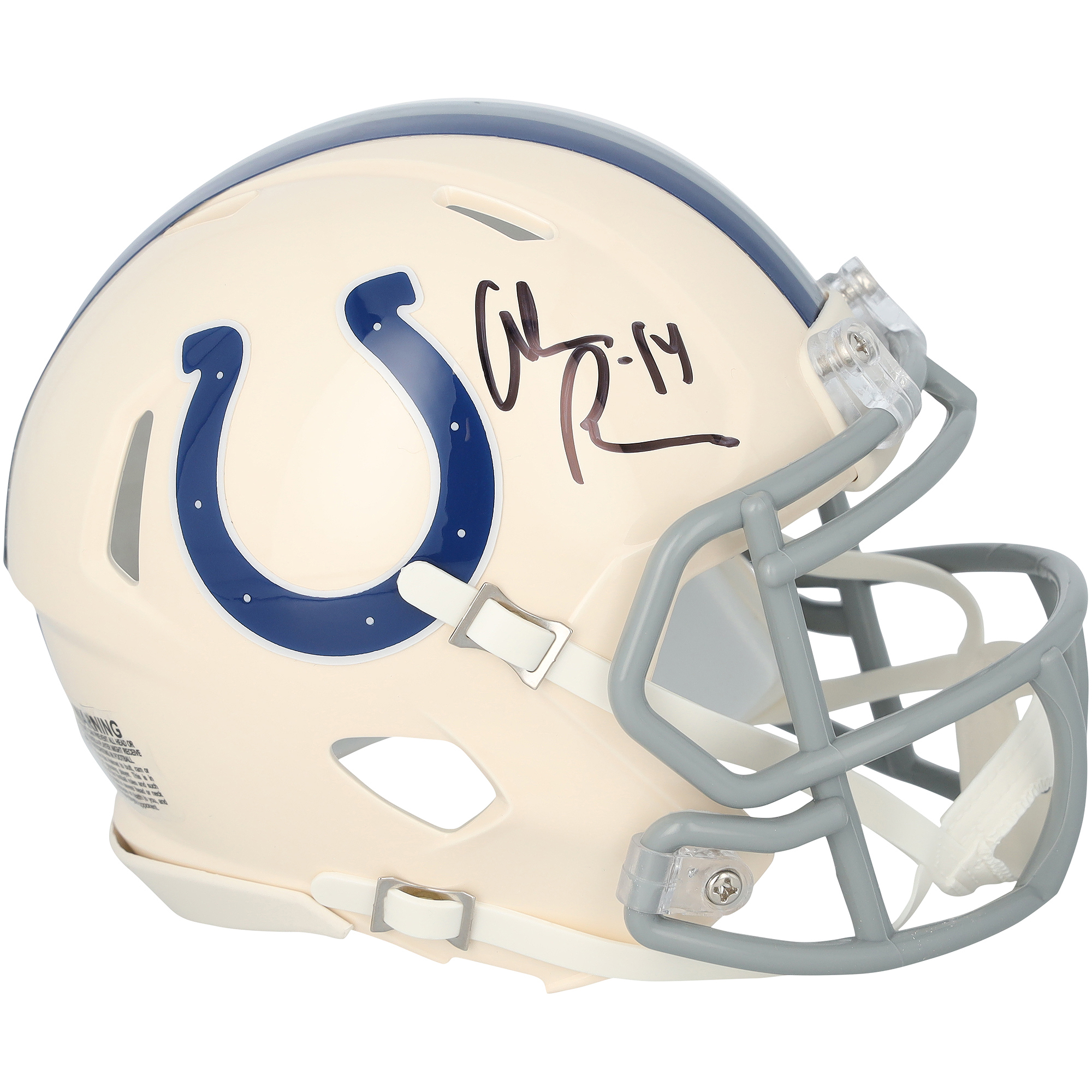 Alec Pierce Indianapolis Colts Autographed Riddell Retro Speed Mini Helmet