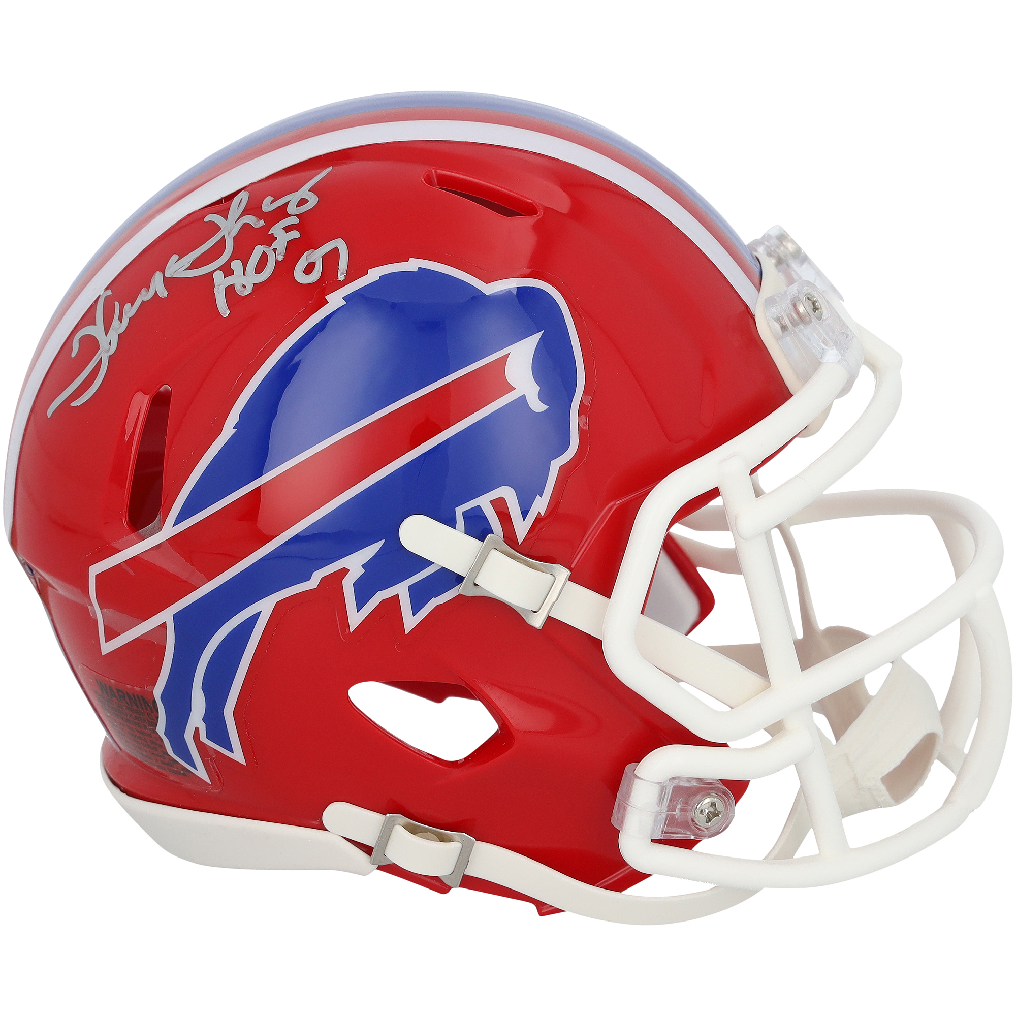 Thurman Thomas Buffalo Bills Autographed Riddell 1987-2001 Throwback Speed Mini Helmet with "HOF 07" Inscription