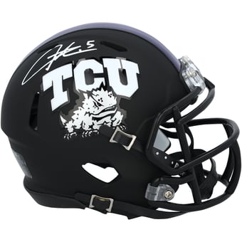 LaDainian Tomlinson TCU Horned Frogs Autographed Riddell Black Matte Speed Mini Helmet