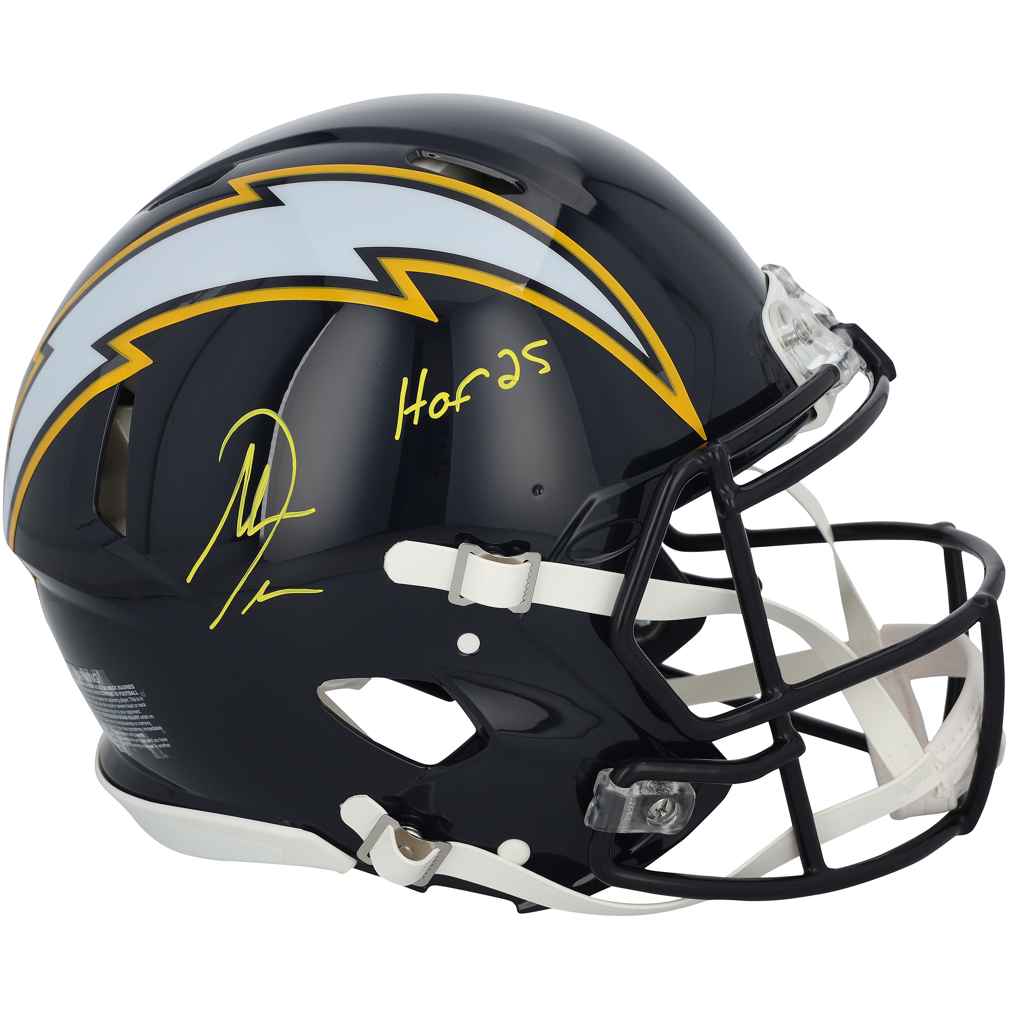 Antonio Gates Los Angeles Chargers Autographed Riddell 2025 Alternate Speed Authentic Helmet with "HOF 25" Inscription