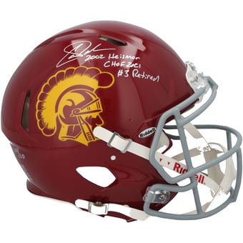 Carson Palmer USC Trojans Autographed Riddell Speed Authentic Helmet with Multiple Inscriptions - Limited Edition #10/10