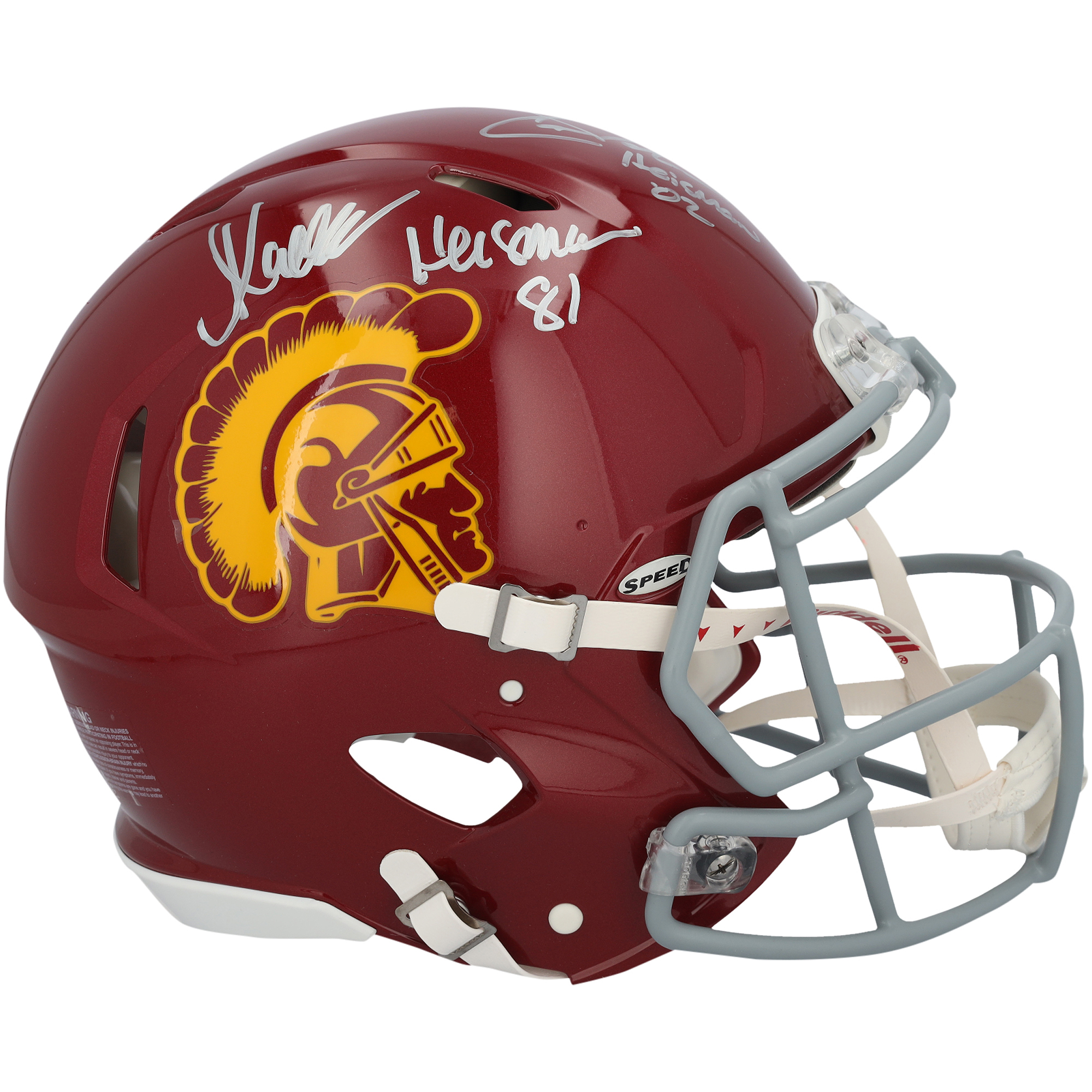 Carson Palmer & Marcus Allen USC Trojans Autographed Riddell Speed Authentic Helmet with Multiple Inscriptions