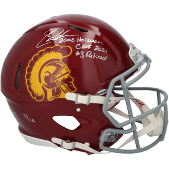 Carson Palmer USC Trojans Autographed Riddell Speed Authentic Helmet with Multiple Inscriptions - Limited Edition of 10