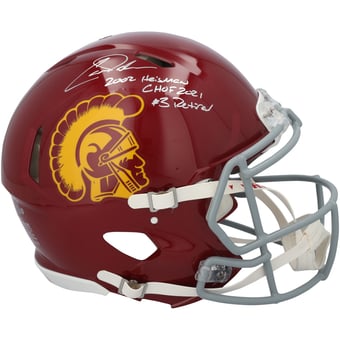 Carson Palmer USC Trojans Autographed Riddell Speed Authentic Helmet with Multiple Inscriptions - Limited Edition #1/10