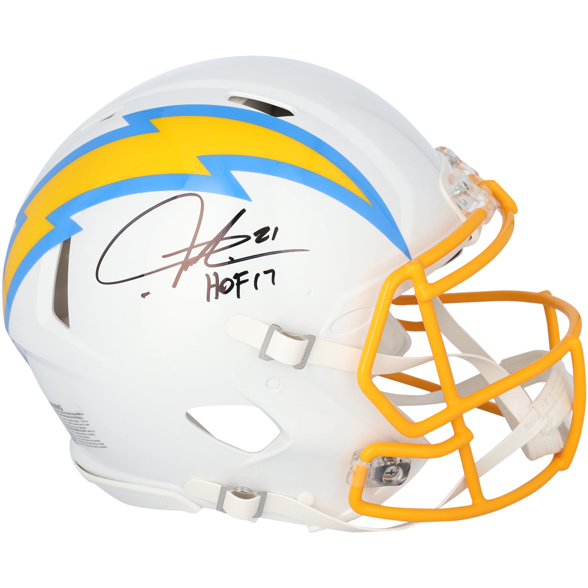 LaDainian Tomlinson San Diego Chargers Autographed Riddell 2020 Speed Authentic Helmet with "HOF 17" Inscription
