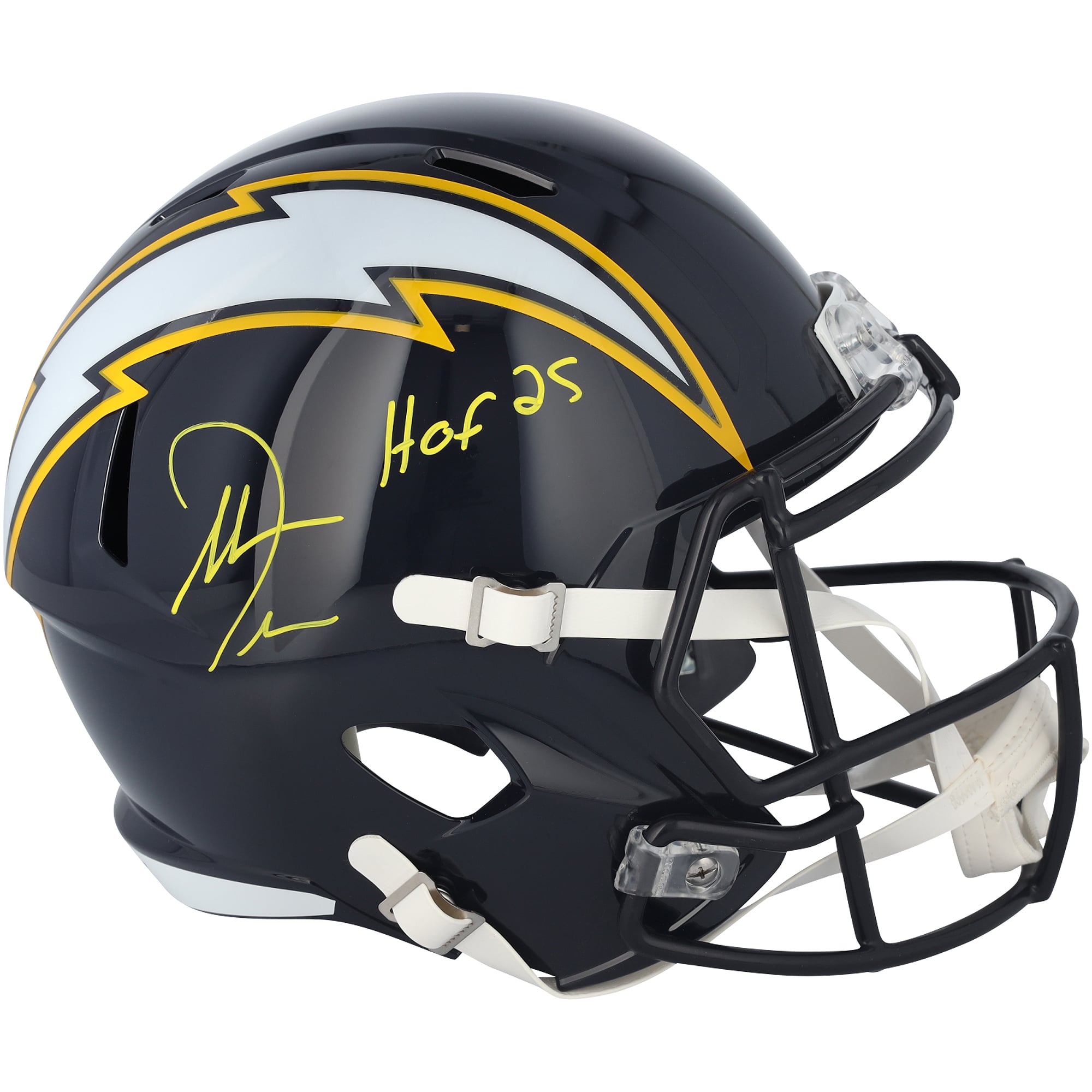 Antonio Gates San Diego Chargers Autographed Riddell 2025 Alternate Speed Replica Helmet with "HOF 25" Inscription