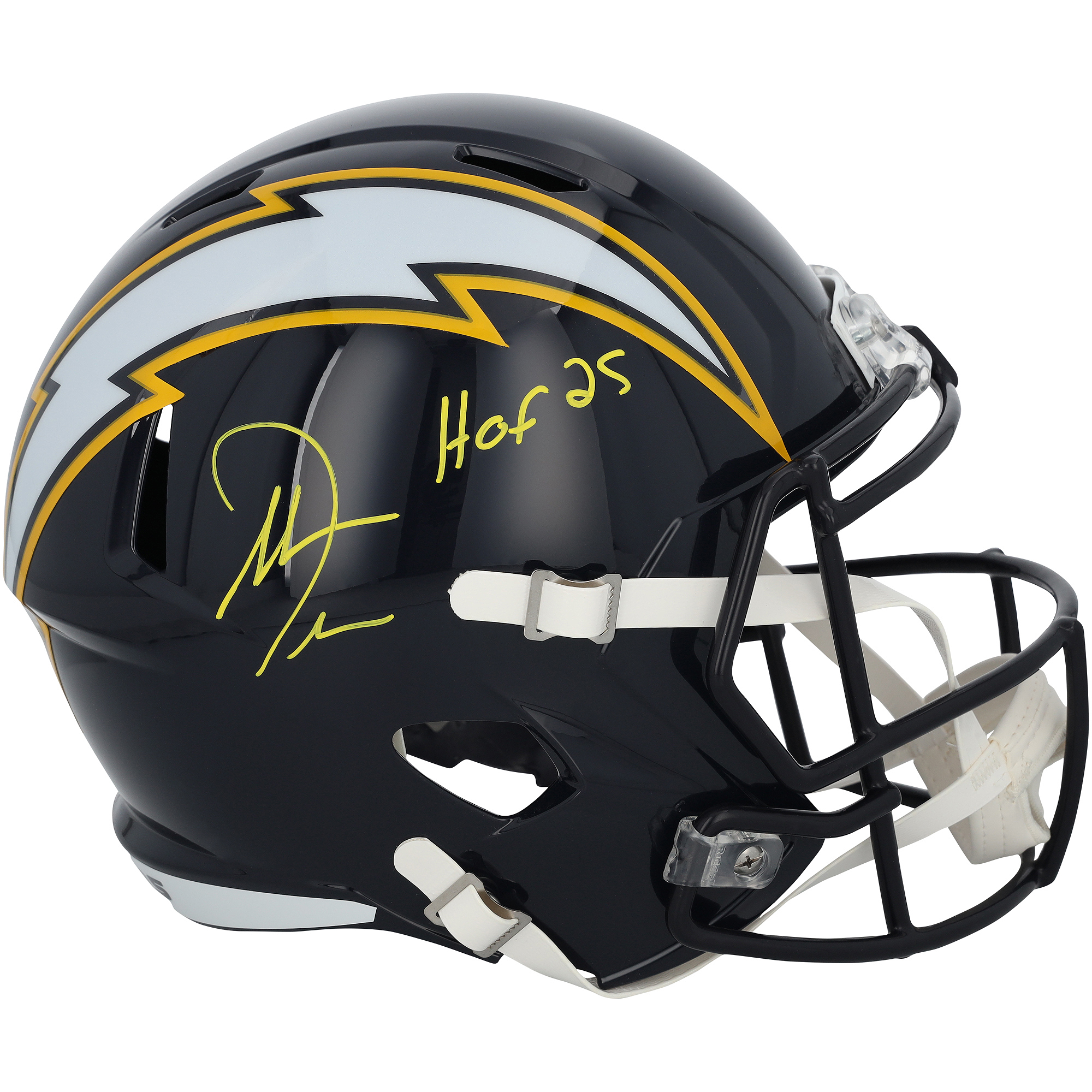 Antonio Gates San Diego Chargers Autographed Riddell 2025 Alternate Speed Replica Helmet with "HOF 25" Inscription