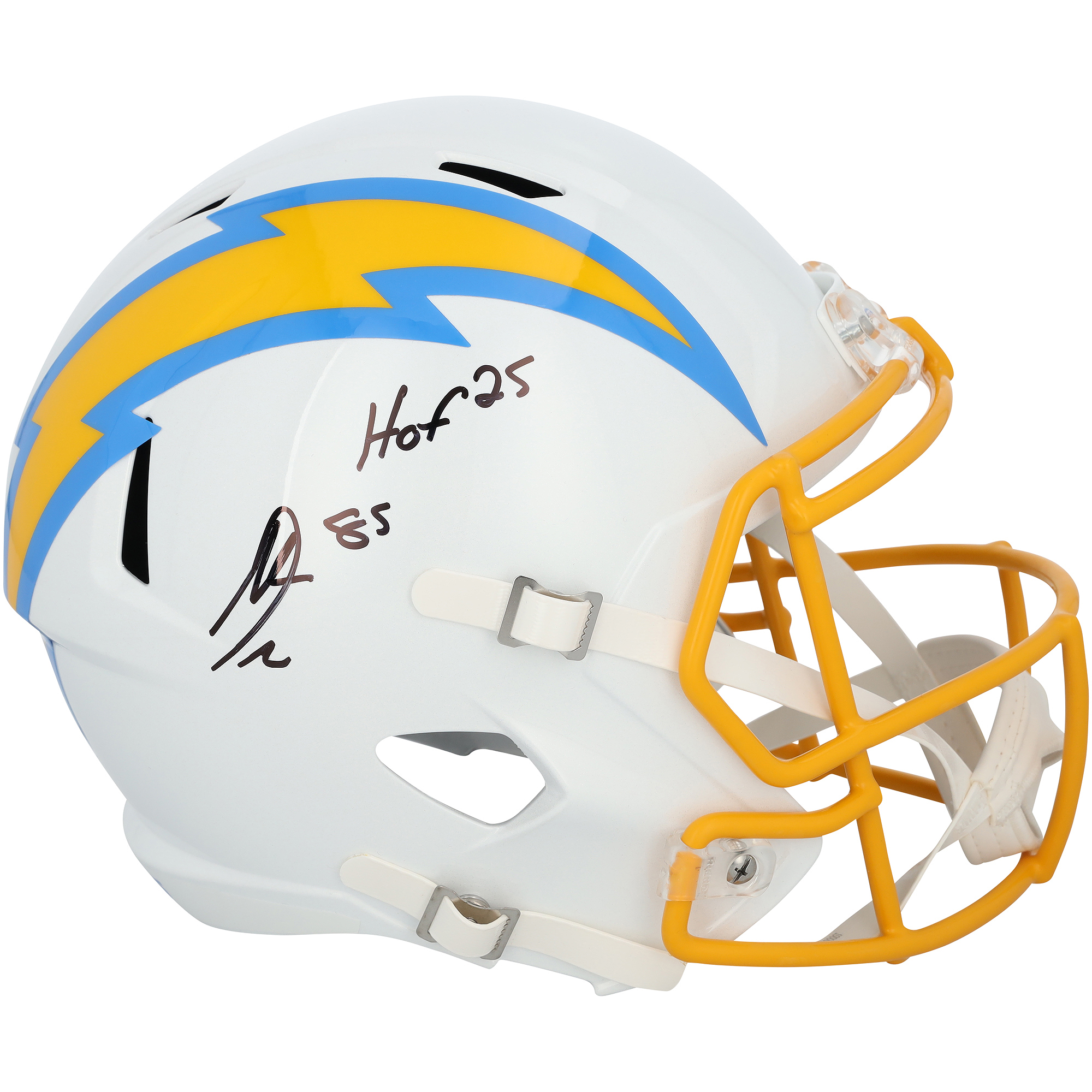 Antonio Gates San Diego Chargers Autographed Riddell 2020 Speed Replica Helmet with "HOF 25" Inscription