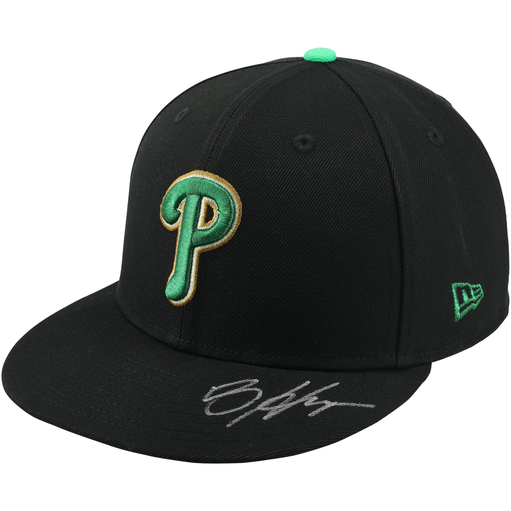 Bryce Harper Philadelphia Phillies Autographed Game-Used Black Cap from 2026 MLB Spring Training