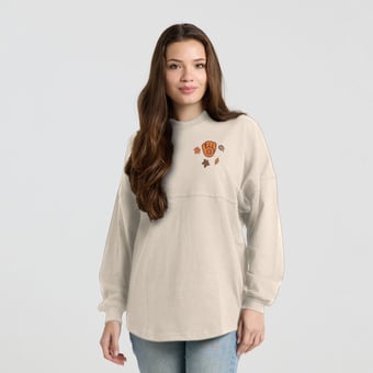 Women's Spirit Jersey  Cream Milwaukee Brewers Fall Leaves Long Sleeve T-Shirt