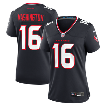Women's Nike Montrell Washington Navy Houston Texans Team Game Jersey