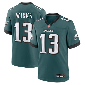 Men's Nike Dontayvion Wicks Midnight Green Philadelphia Eagles Team Game Jersey