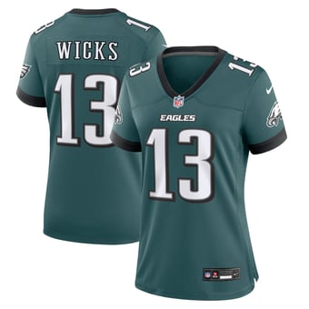 Women's Nike Dontayvion Wicks Midnight Green Philadelphia Eagles Team Game Jersey