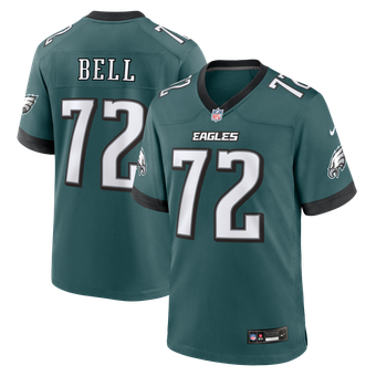 Men's Nike Markel Bell Midnight Green Philadelphia Eagles Team Game Jersey