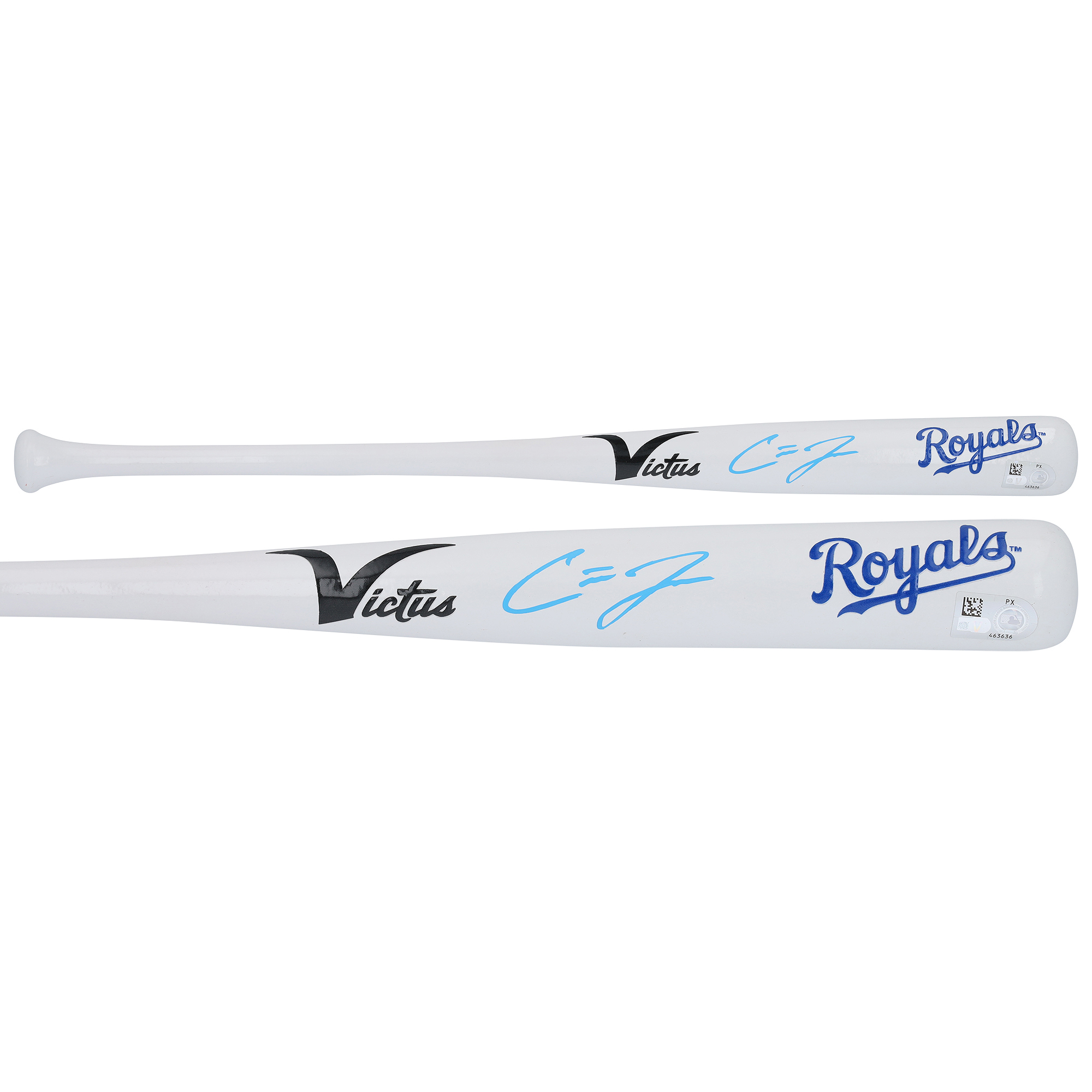 Carter Jensen Kansas City Royals Autographed Victus Team ID Mini Bat