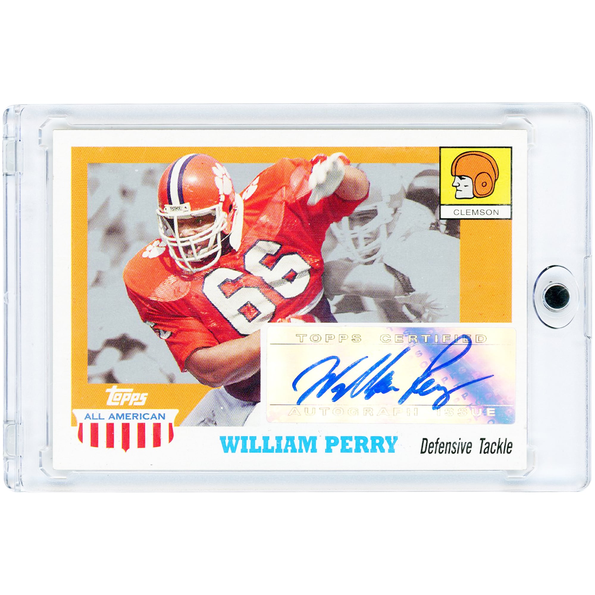 William Perry Clemson Tigers Autographed 2005 Topps All-American #A-WP Card