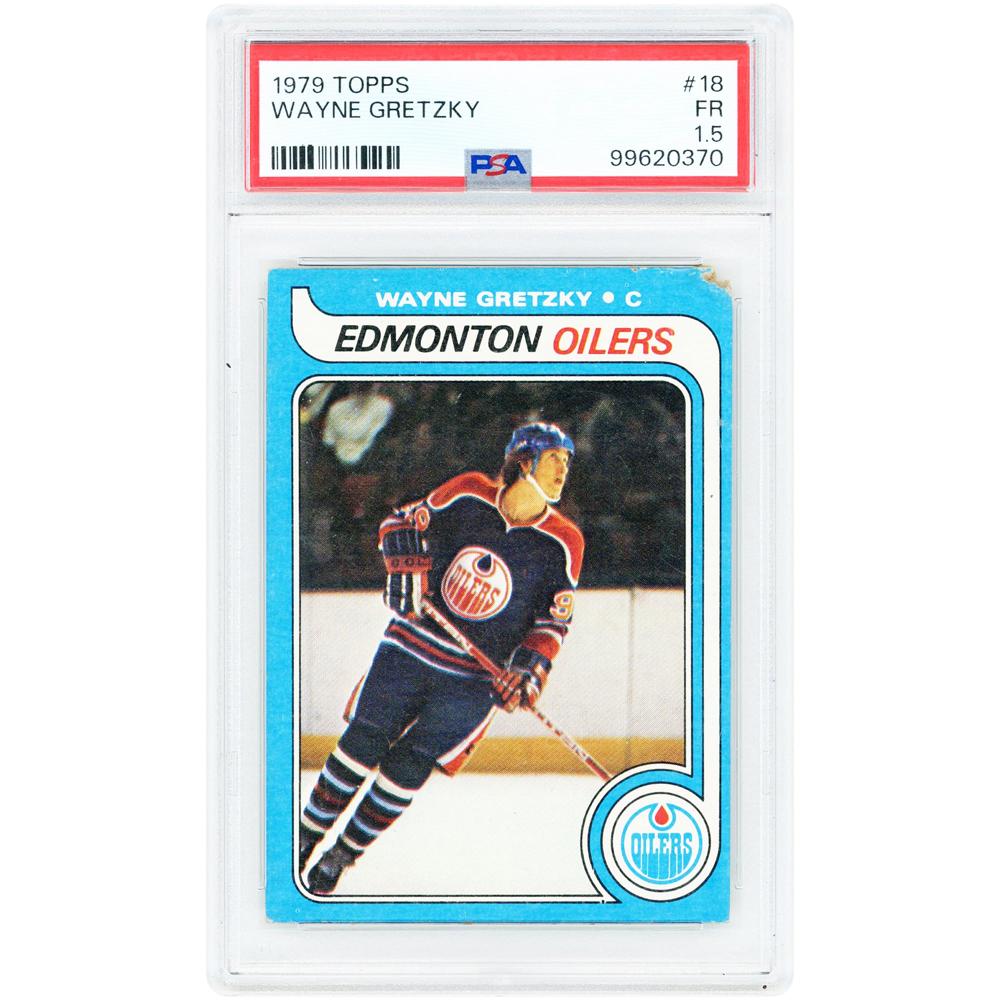 Wayne Gretzky Edmonton Oilers 1979-80 Topps #18 PSA Authenticated 1.5 Rookie Card