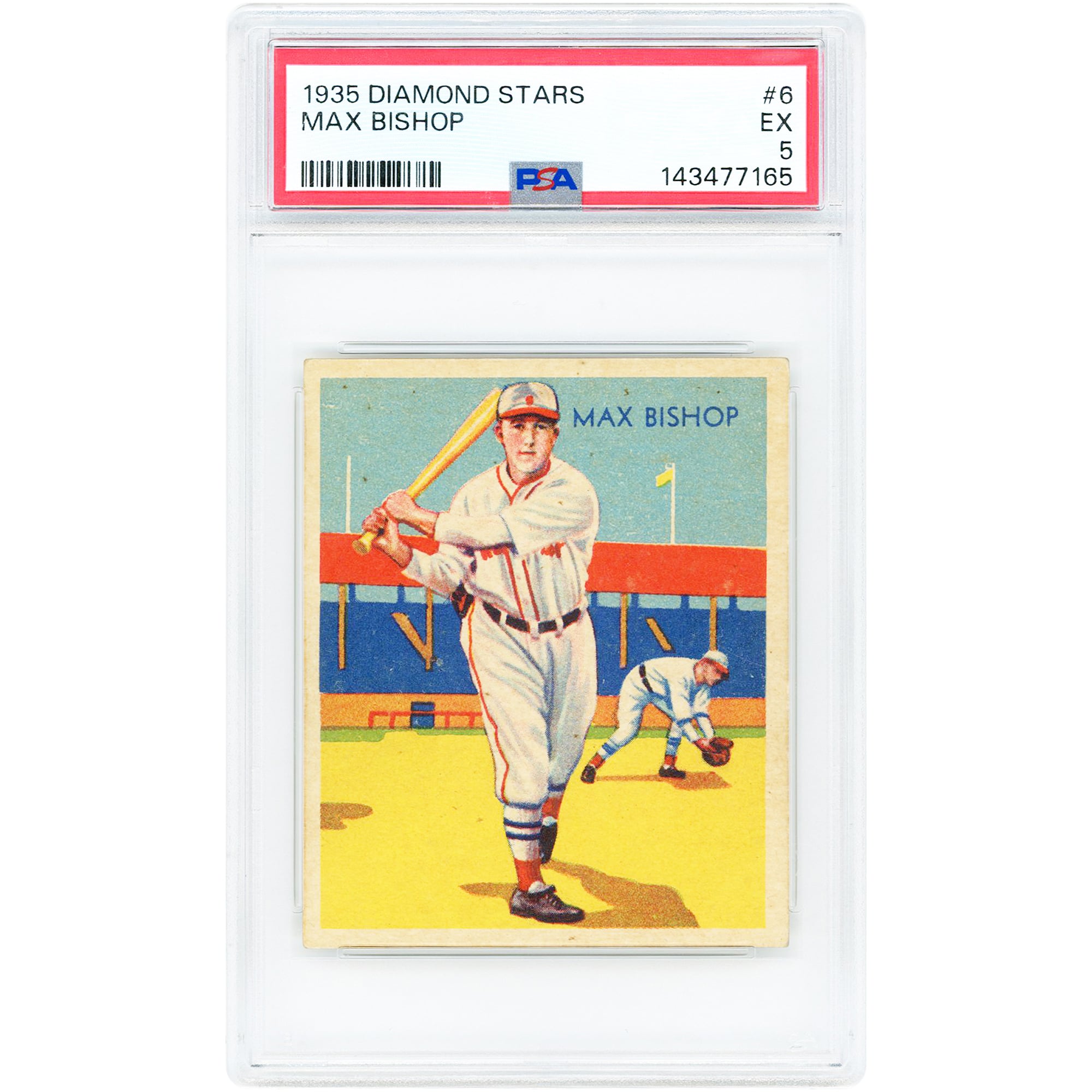 Max Bishop Boston Red Sox 1935 Diamond Stars #6 PSA Authenticated 5 Card