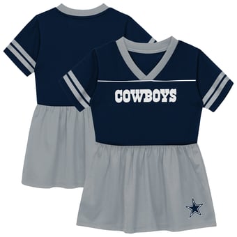 Girls Toddler Outerstuff  Navy Dallas Cowboys Stadium Lights 2.0 Jersey Dress