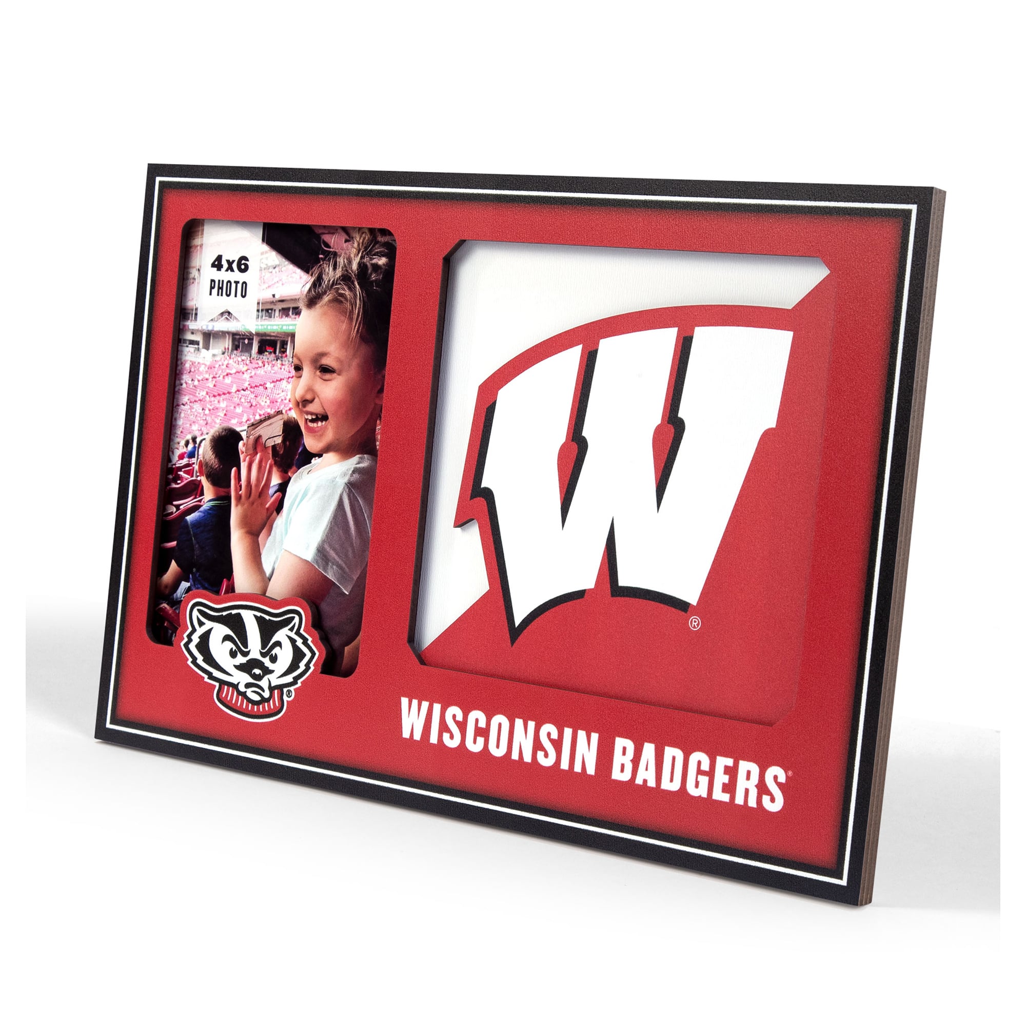 IDNA Wisconsin Badgers 3D Logo Series Picture Frame