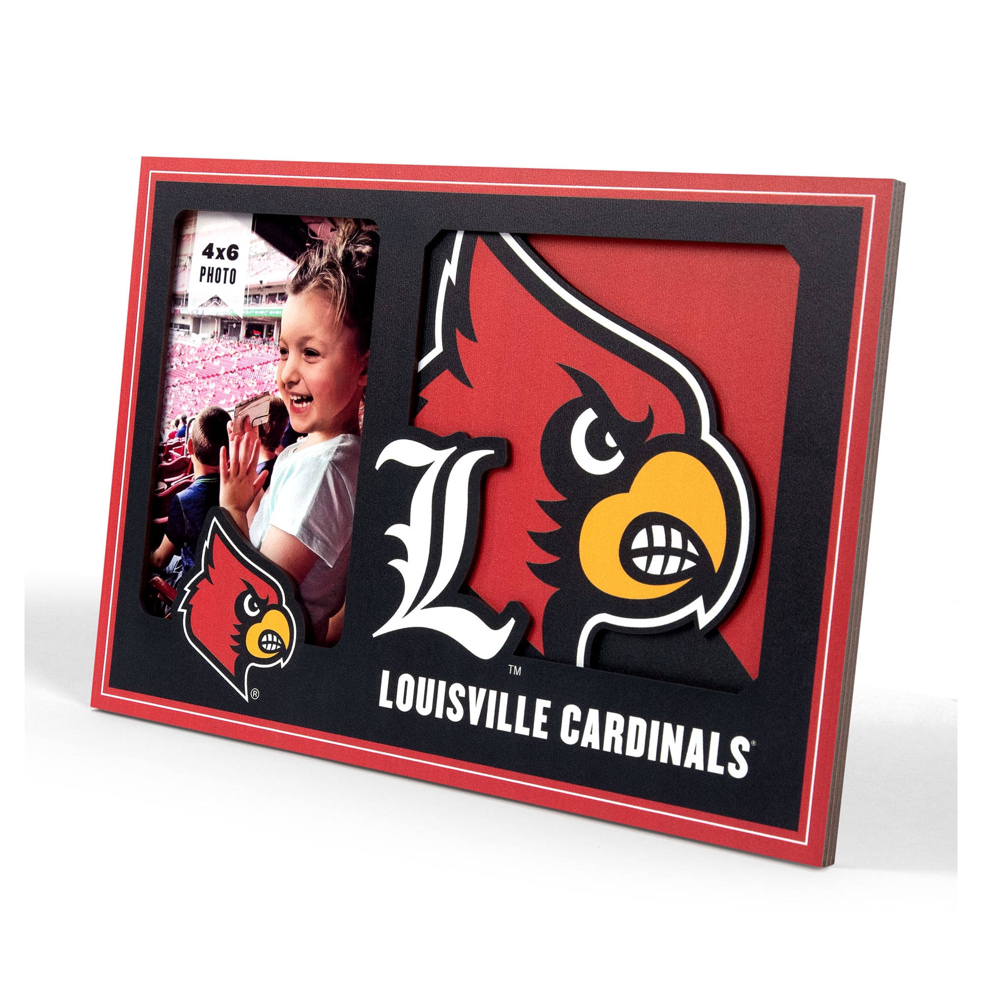 IDNA Louisville Cardinals 3D Logo Series Picture Frame