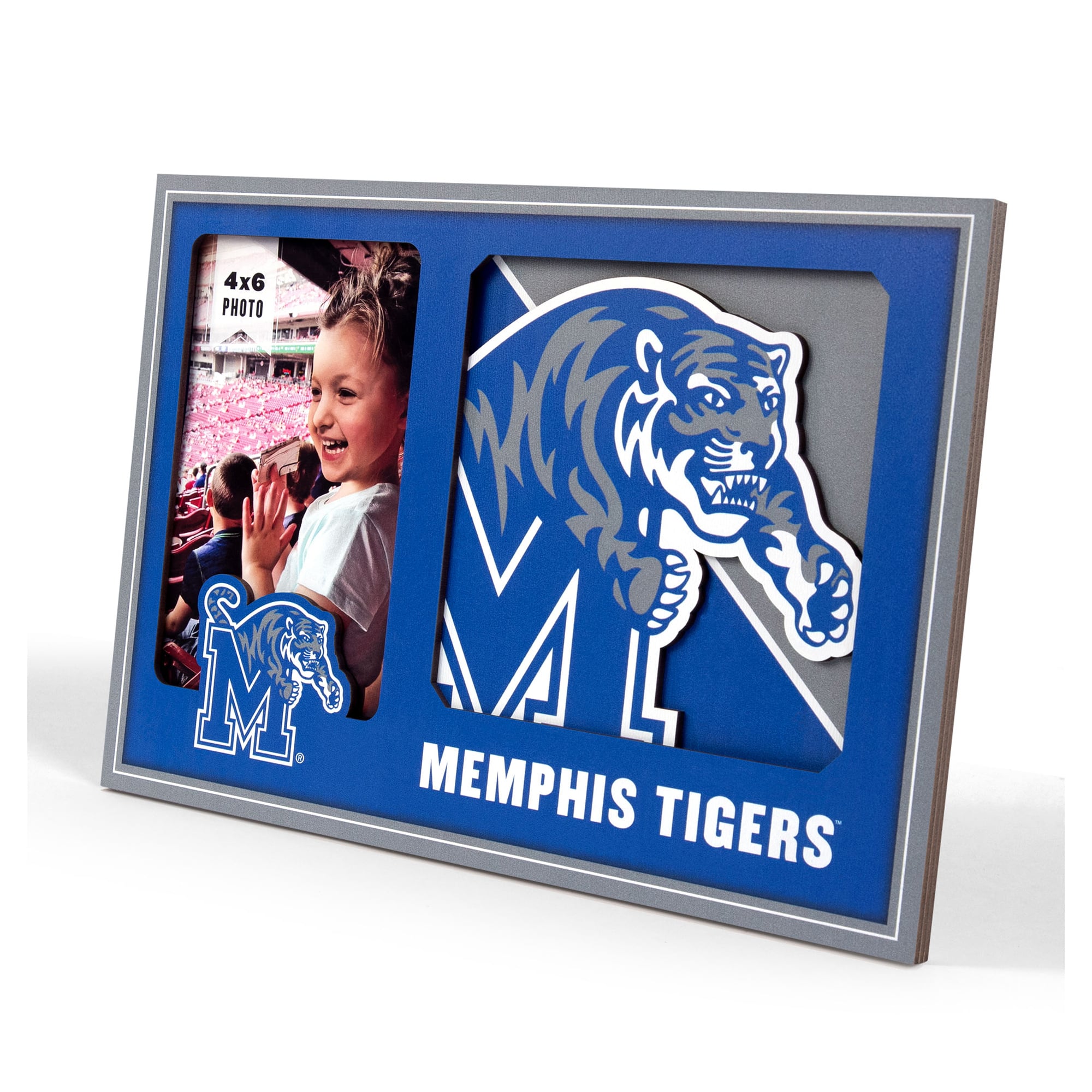IDNA Memphis Tigers 3D Logo Series Picture Frame