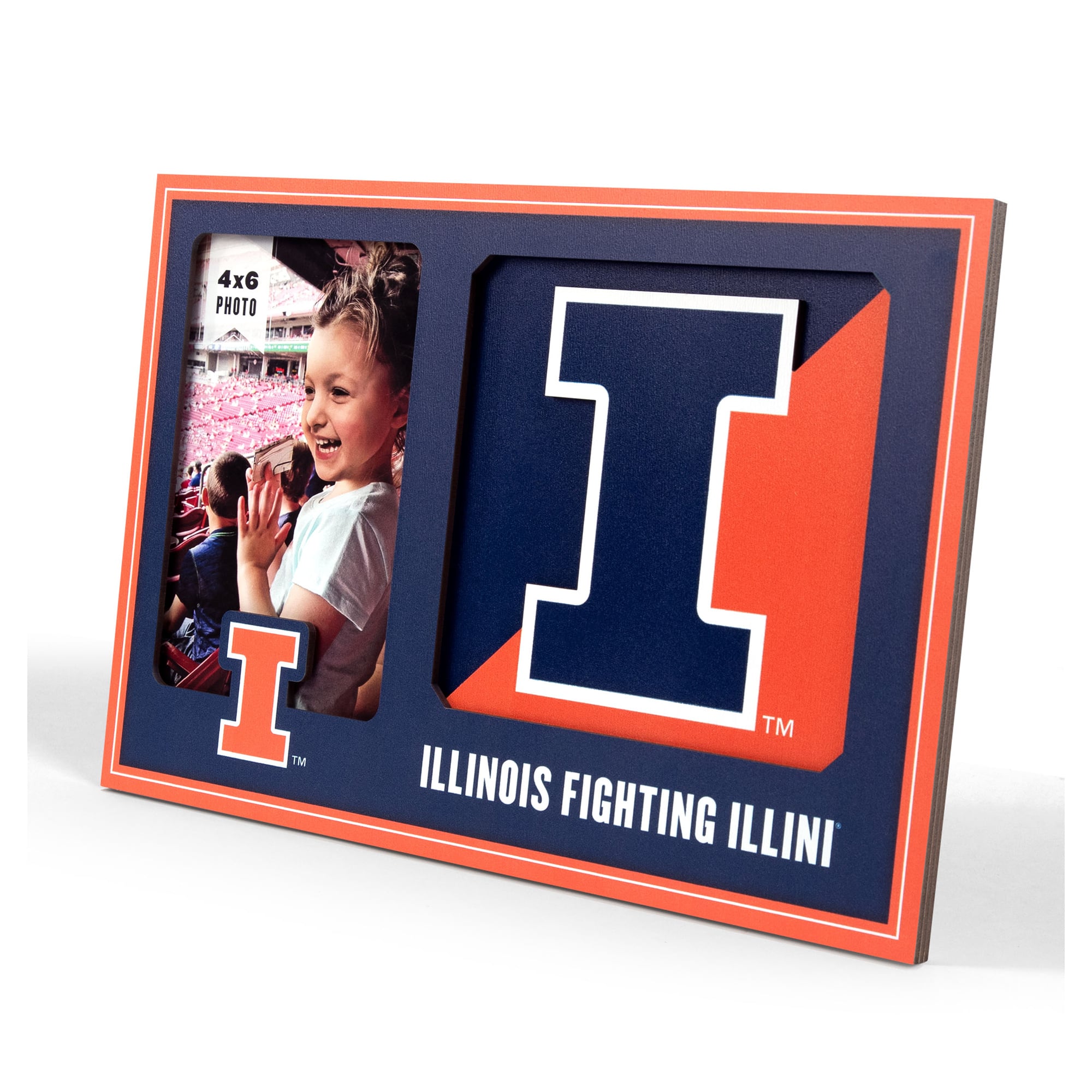 IDNA Illinois Fighting Illini 3D Logo Series Picture Frame