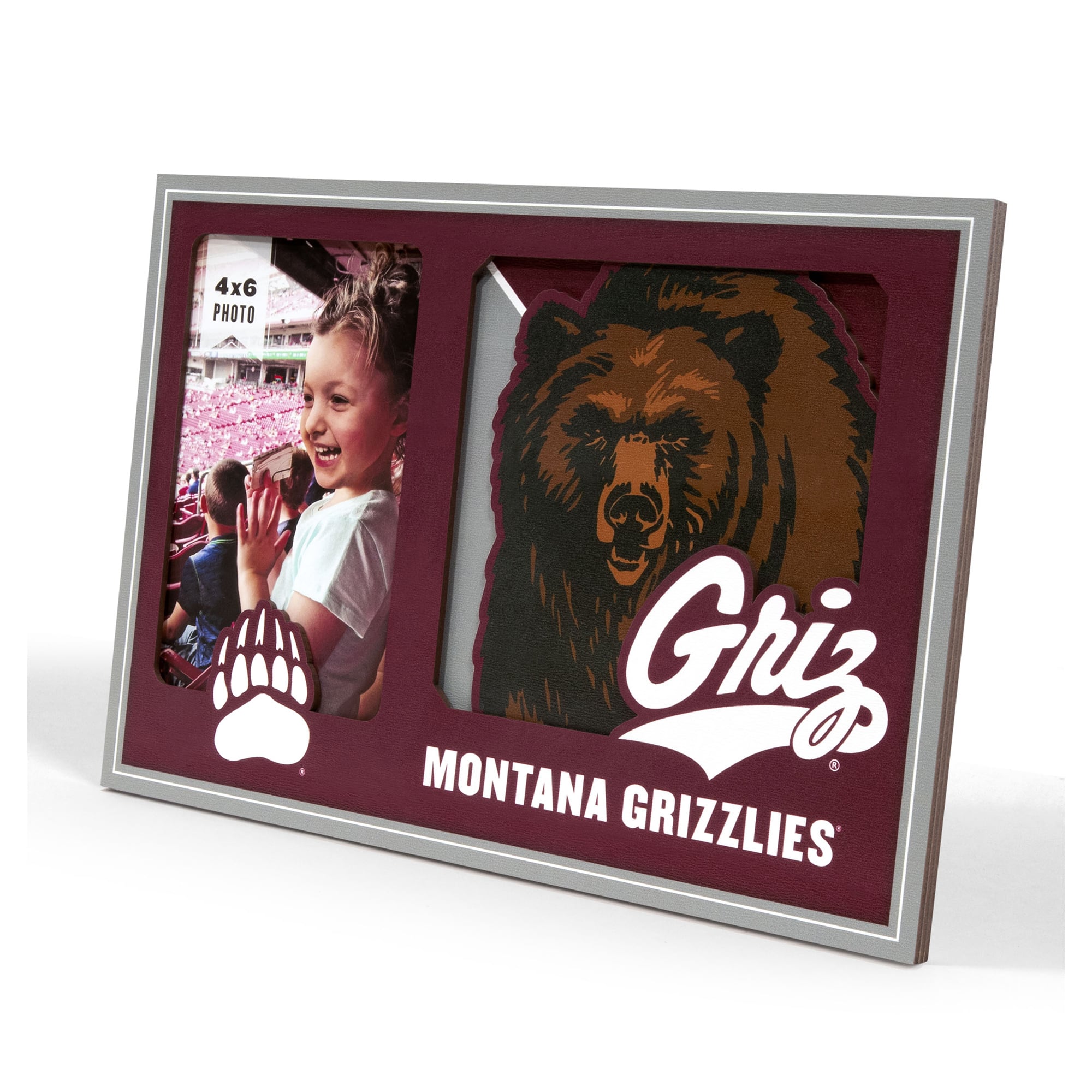 IDNA Montana Grizzlies 3D Logo Series Picture Frame