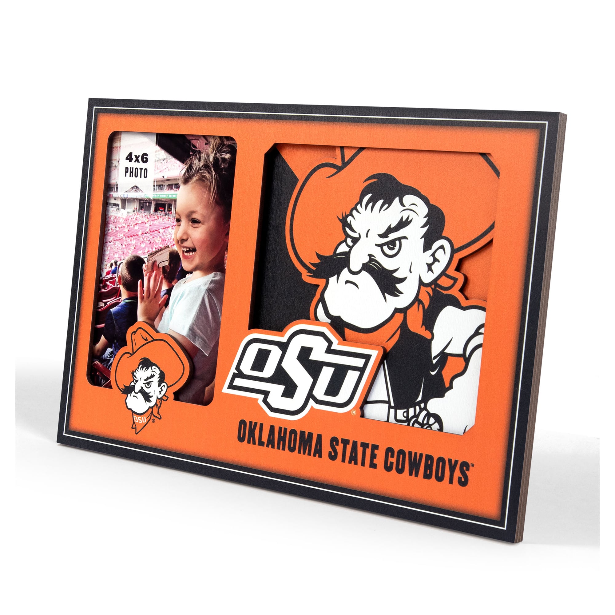 IDNA Oklahoma State Cowboys 3D Logo Series Picture Frame