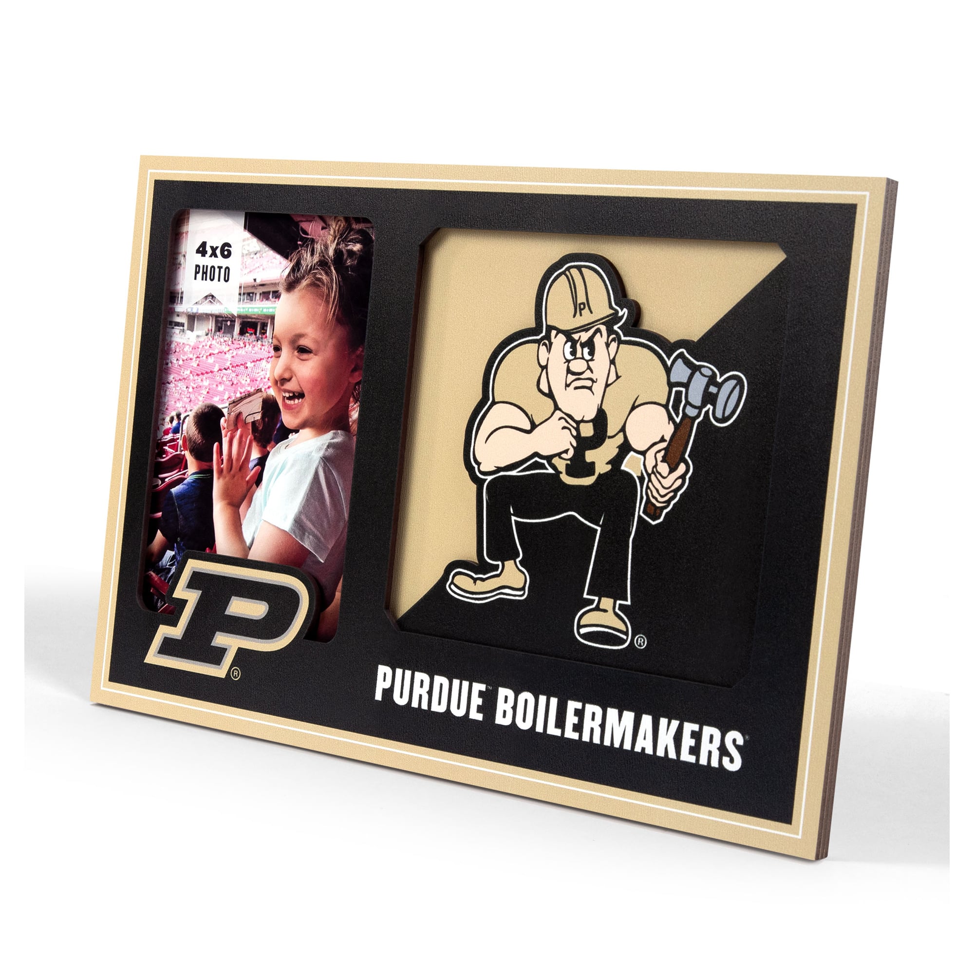 IDNA Purdue Boilermakers 3D Logo Series Picture Frame