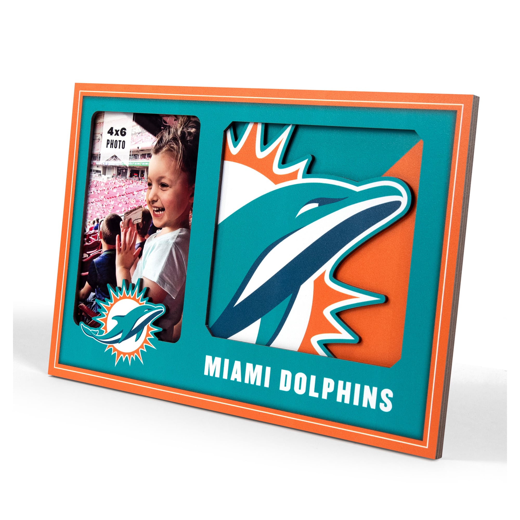 IDNA Miami Dolphins 3D Logo Series Picture Frame