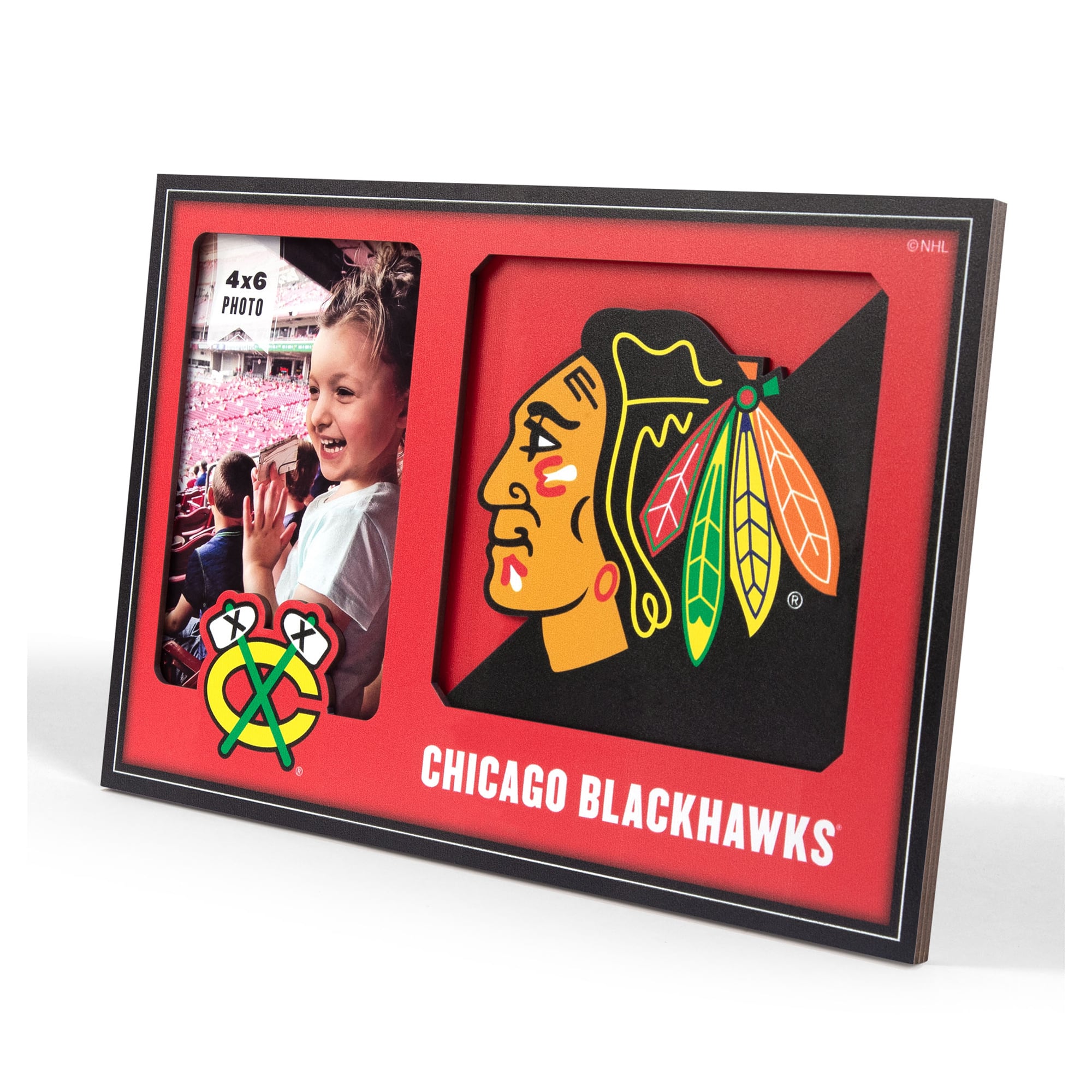 IDNA Chicago Blackhawks 3D Logo Series Picture Frame