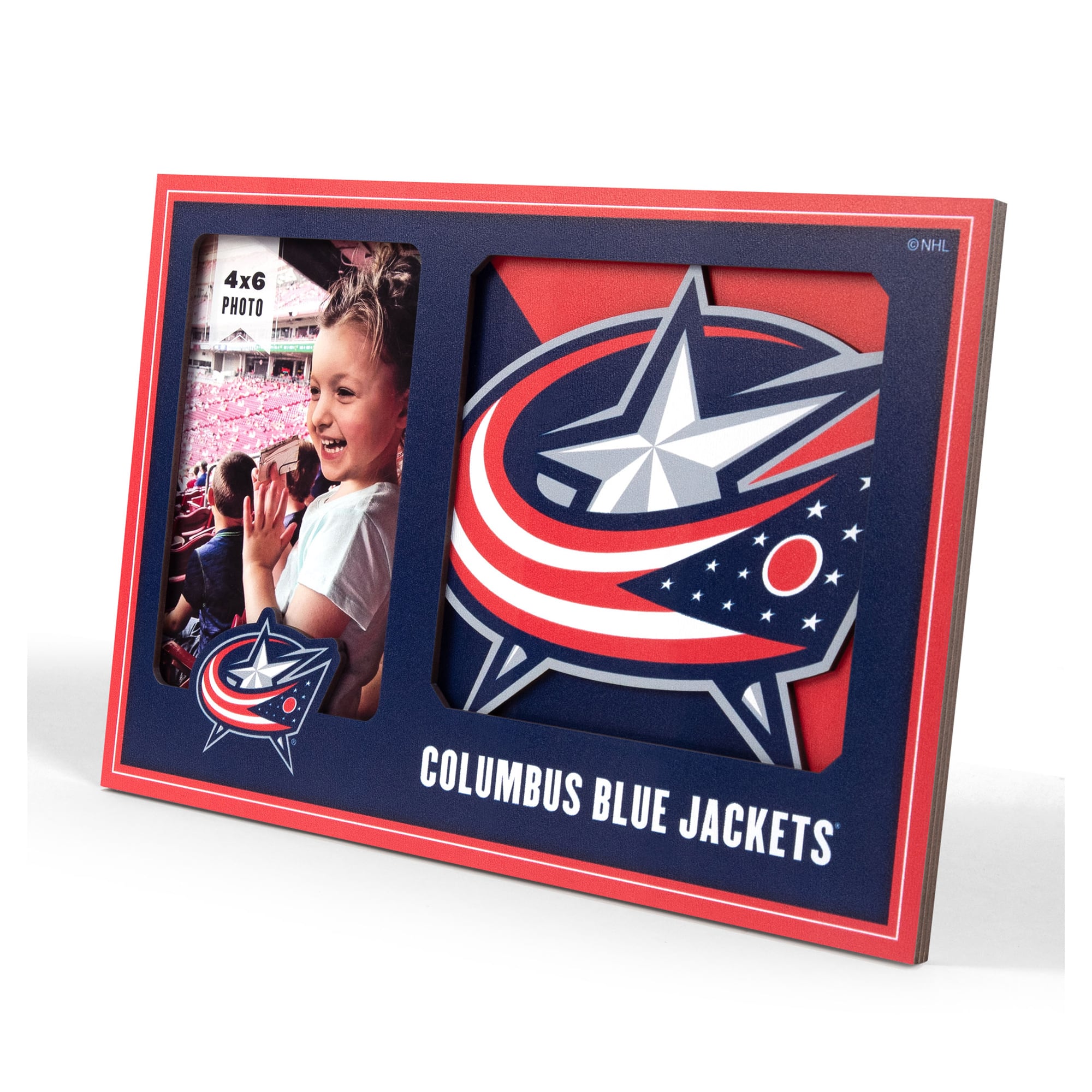 IDNA Columbus Blue Jackets 3D Logo Series Picture Frame