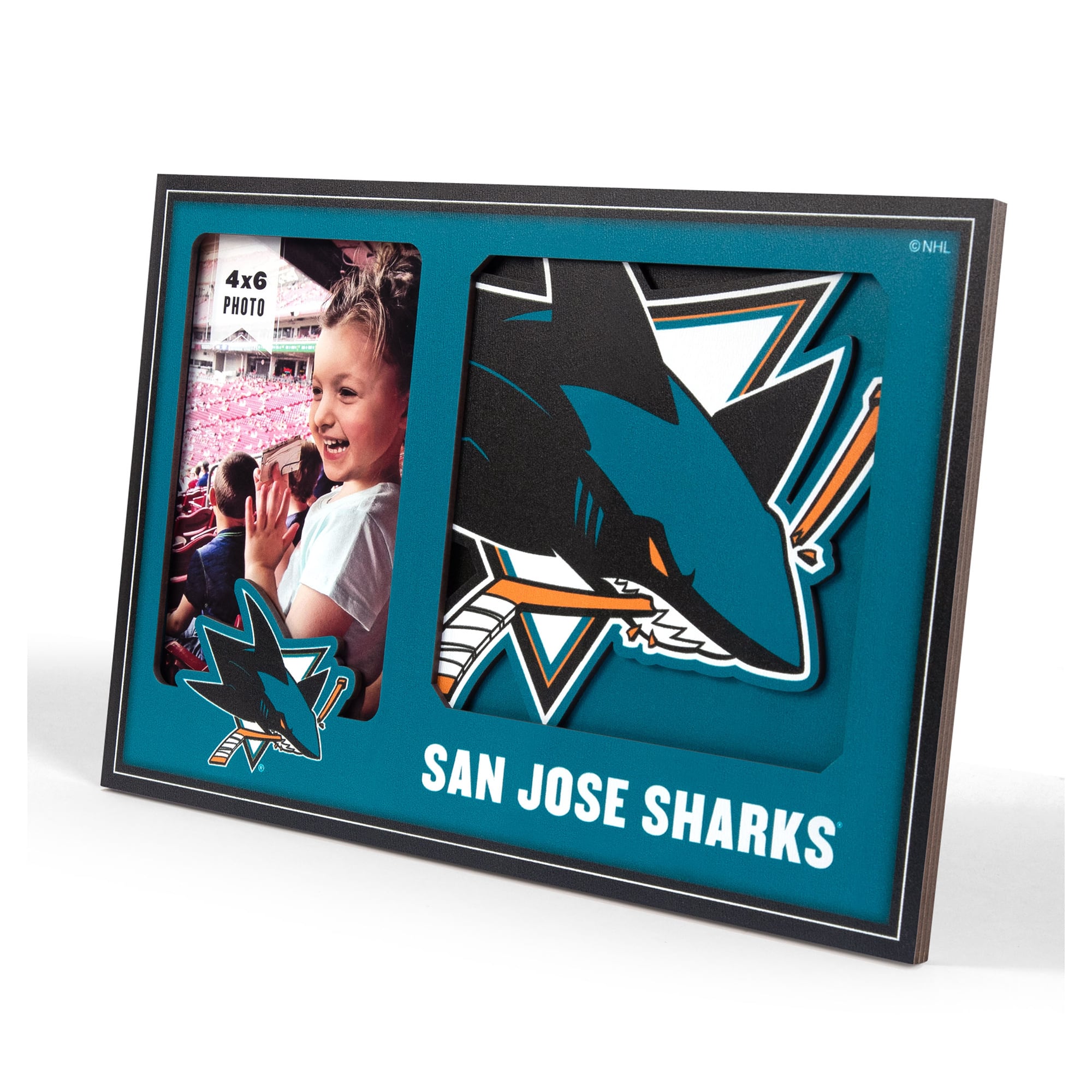 IDNA San Jose Sharks 3D Logo Series Picture Frame