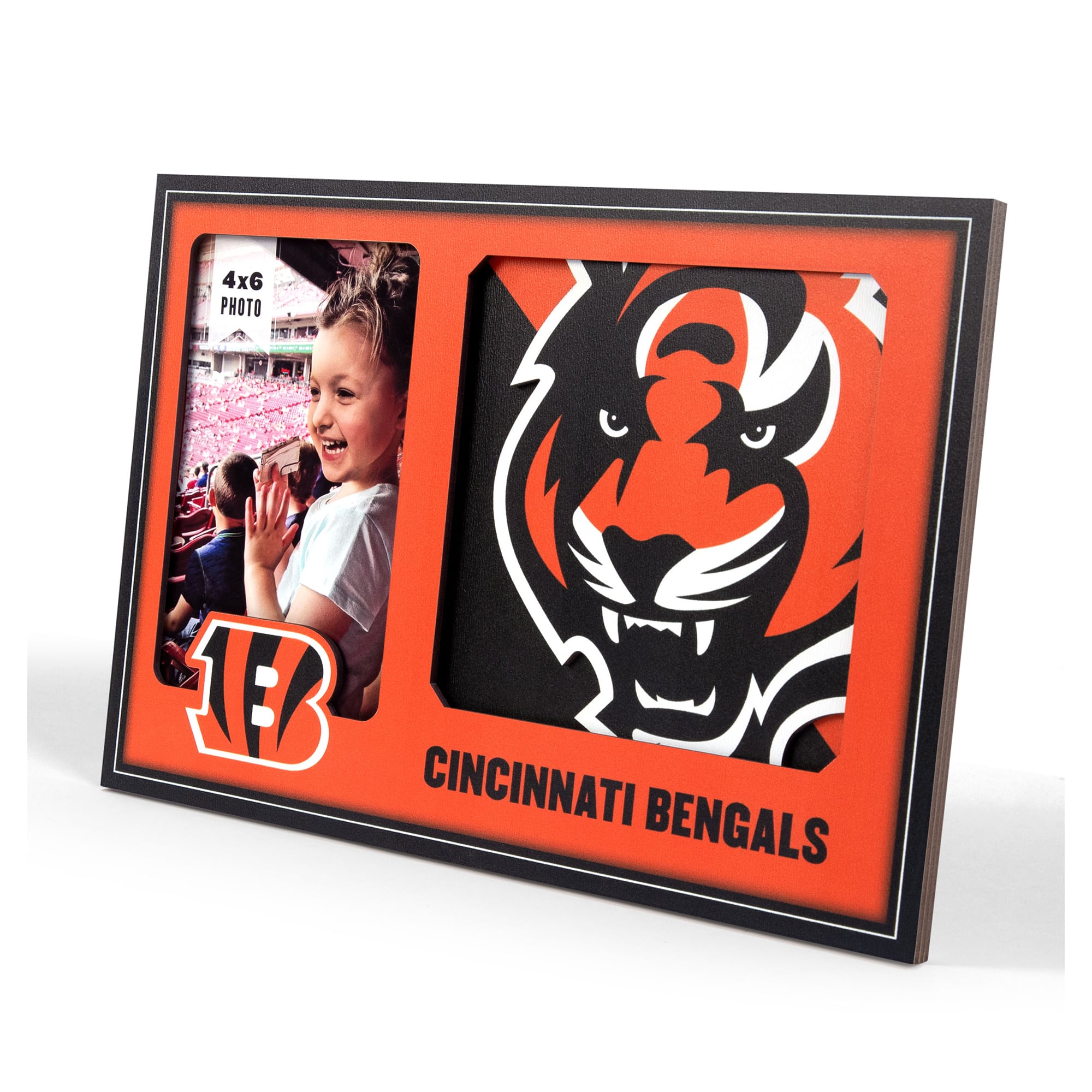 IDNA Cincinnati Bengals 3D Logo Series Picture Frame