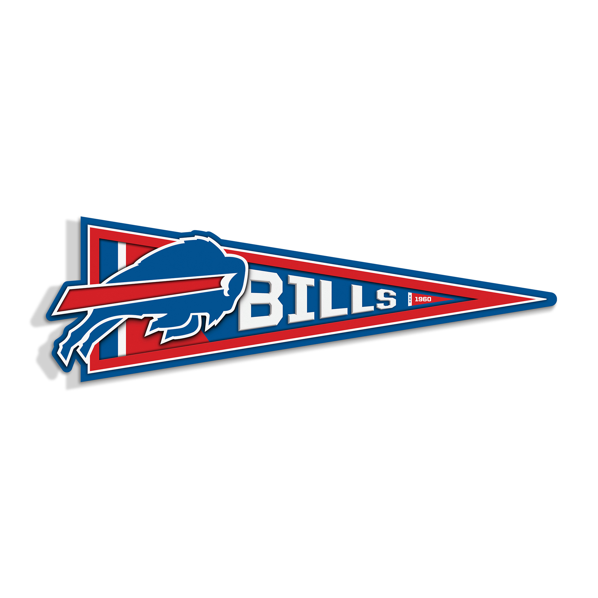 IDNA Buffalo Bills 23" 3D Pennant Wall Art