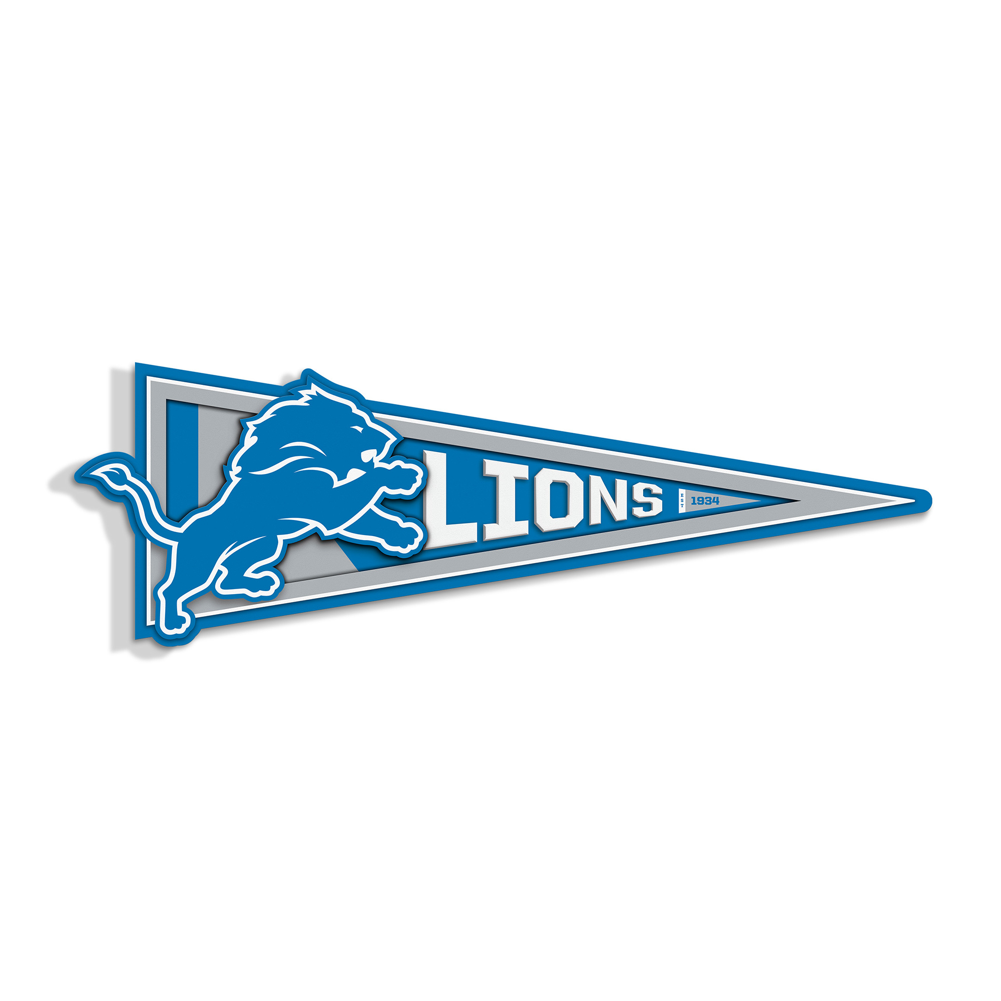IDNA Detroit Lions 23" 3D Pennant Wall Art