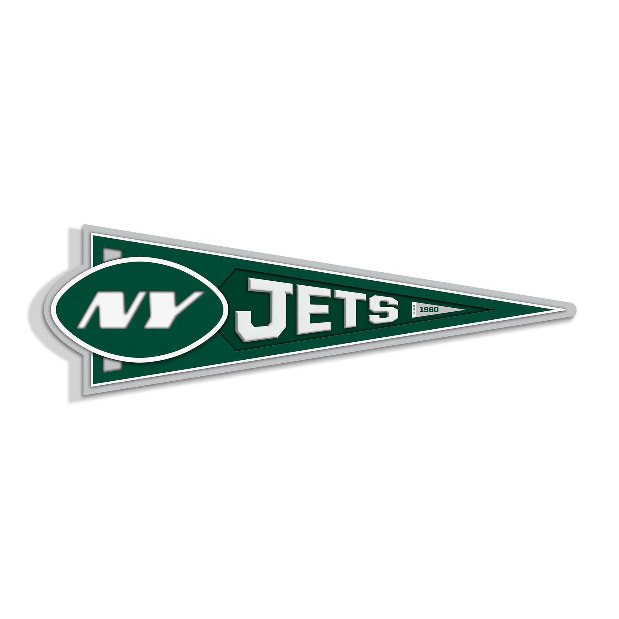 IDNA New York Jets 23" 3D Pennant Wall Art