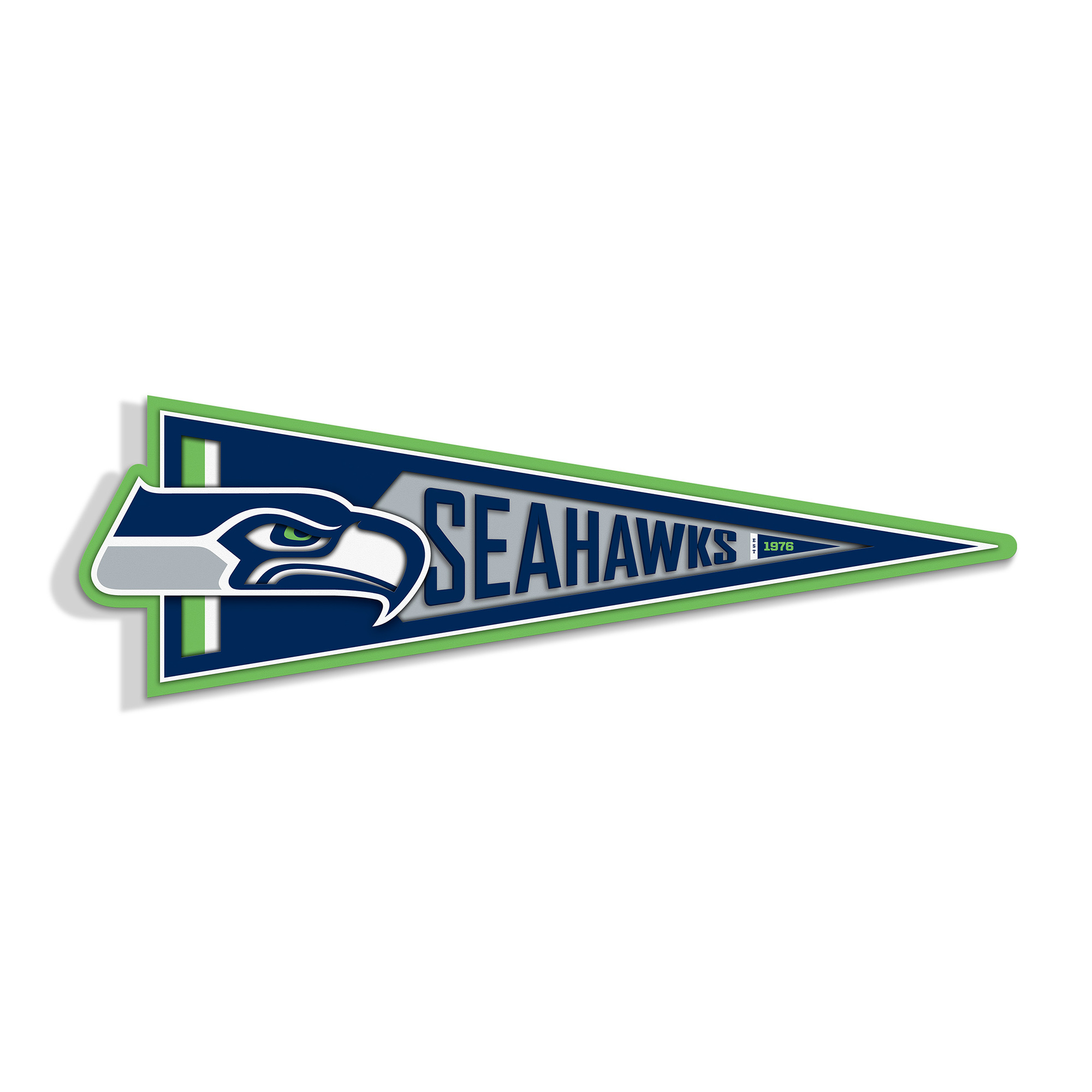 IDNA Seattle Seahawks 23" 3D Pennant Wall Art
