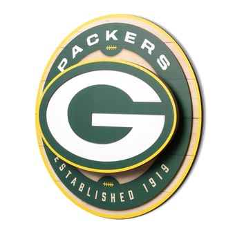 IDNA Green Bay Packers 15" x 15" 3DX Logo Circle Backer Wall Art