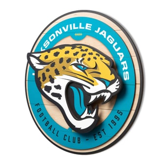 IDNA Jacksonville Jaguars 15" x 15" 3DX Logo Circle Backer Wall Art