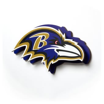 IDNA Baltimore Ravens 14" 3DX Logo Die Cut Wall Art