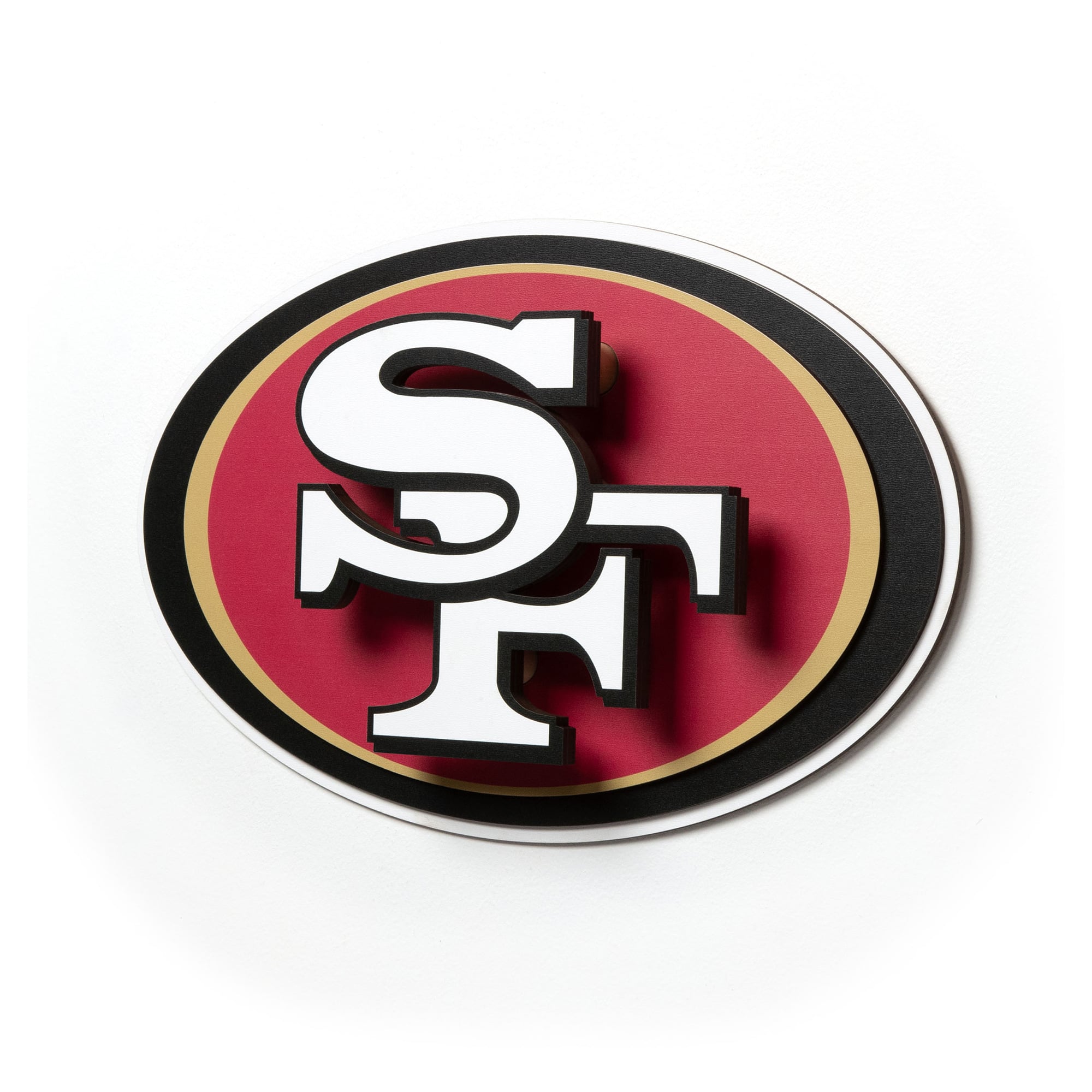 IDNA San Francisco 49ers 14" 3DX Logo Die Cut Wall Art