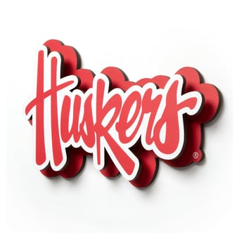 IDNA Nebraska Huskers 14" 3DX Logo Die Cut Wall Art